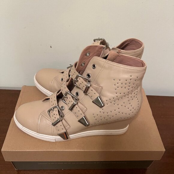 Paolo Size 8 Leather Moto Booties - Picture 2 of 6